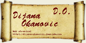 Dijana Okanović vizit kartica